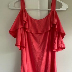 WHBM Off the Shoulder Tank Pink/Small